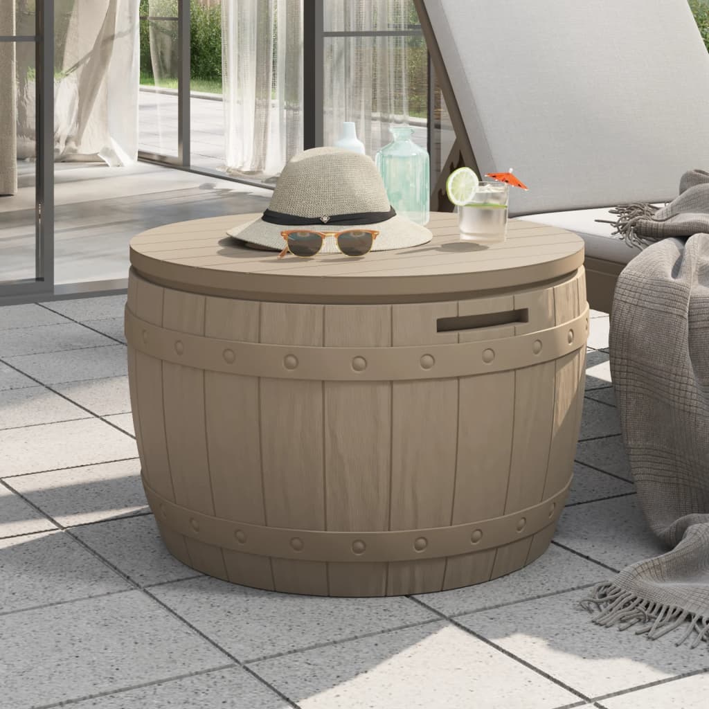 vidaXL 3-in-1 Gartenbox Schwarz Polypropylen