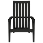 vidaXL Adirondack-Gartenstuhl Schwarz Polypropylen