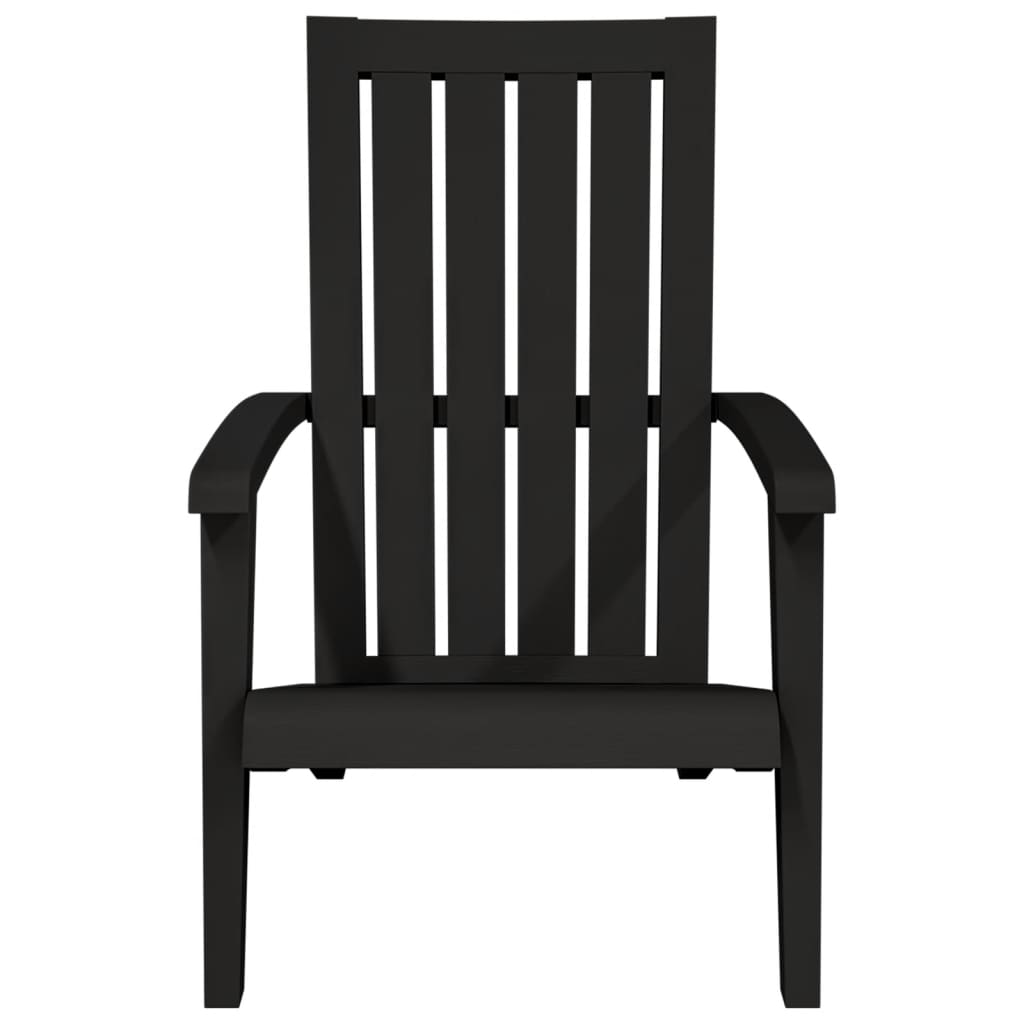 vidaXL Adirondack-Gartenstühle 2 Stk. Schwarz Polypropylen