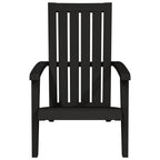 vidaXL Adirondack-Gartenstühle 2 Stk. Schwarz Polypropylen