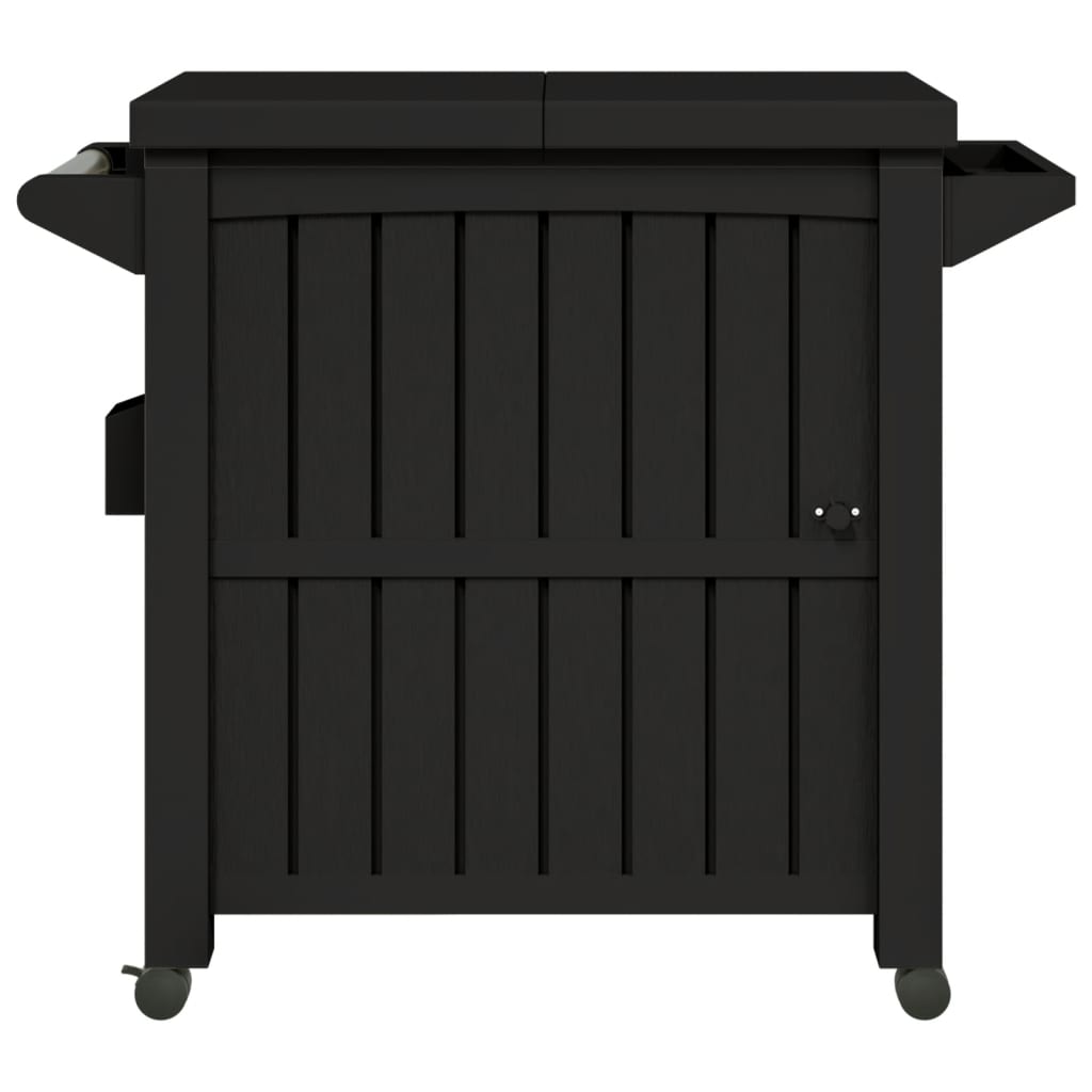 vidaXL 3-in-1 Servierwagen Schwarz Polypropylen