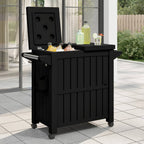 vidaXL 3-in-1 Servierwagen Schwarz Polypropylen