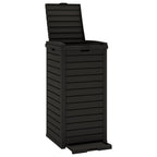 vidaXL Outdoor-Mülltonne Schwarz 41x41x86 cm Polypropylen