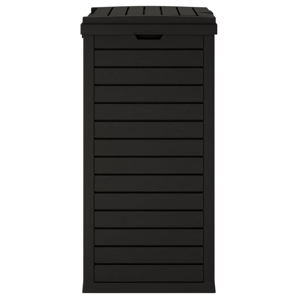 vidaXL Outdoor-Mülltonne Schwarz 41x41x86 cm Polypropylen