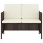 vidaXL 6-tlg. Garten-Essgruppe mit Kissen Braun Poly Rattan