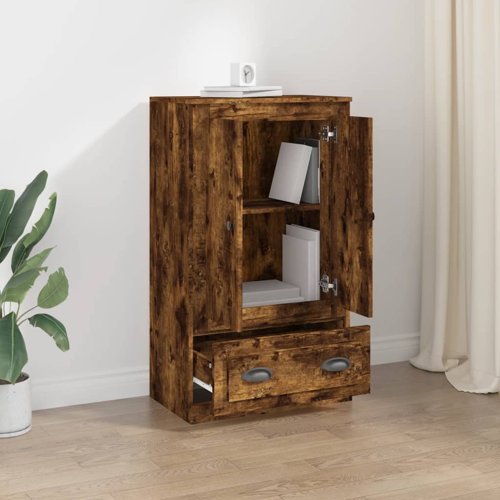 vidaXL Highboard Räuchereiche 60x35,5x103,5 cm Holzwerkstoff