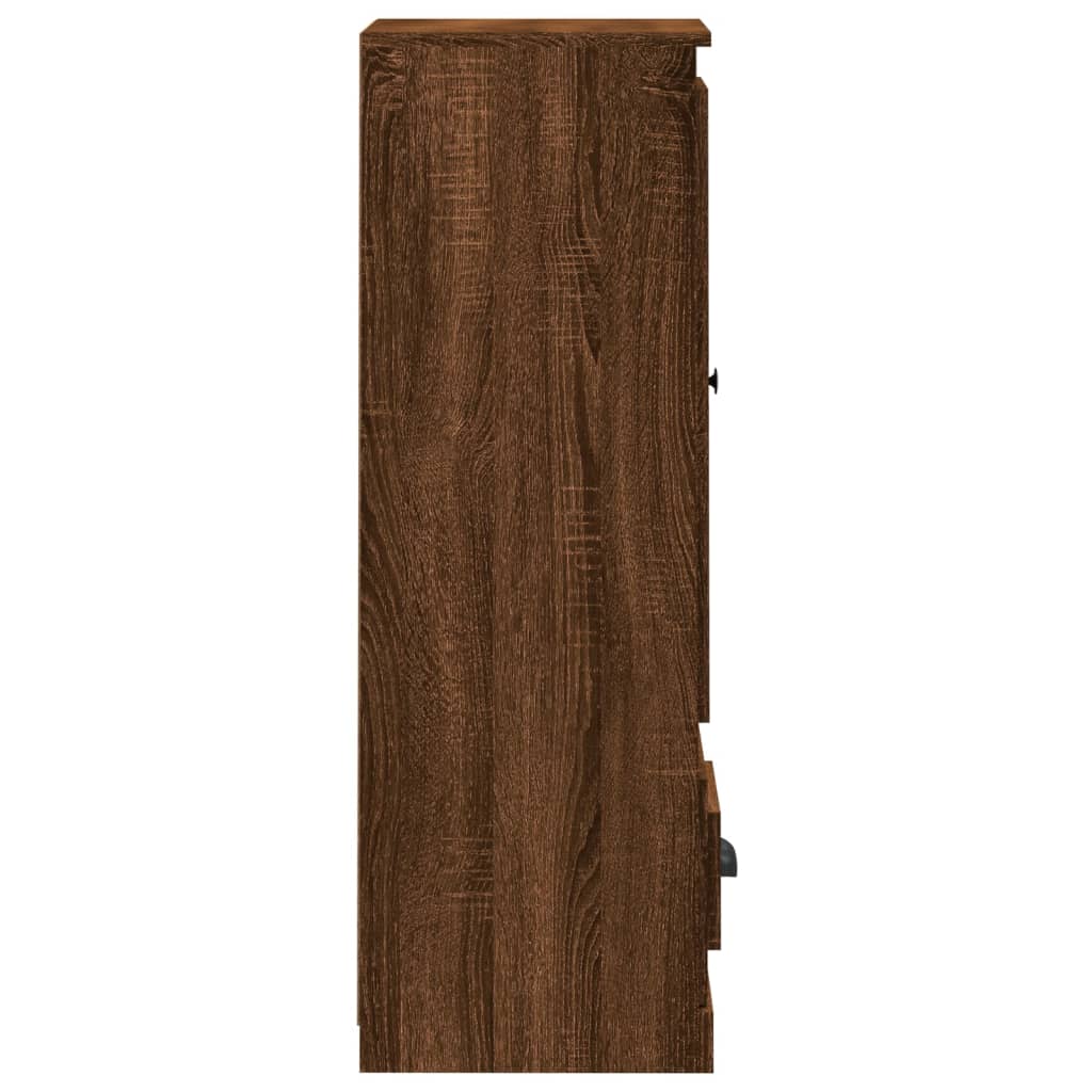 vidaXL Highboard Braun Eichen-Optik 36x35,5x103,5 cm Holzwerkstoff