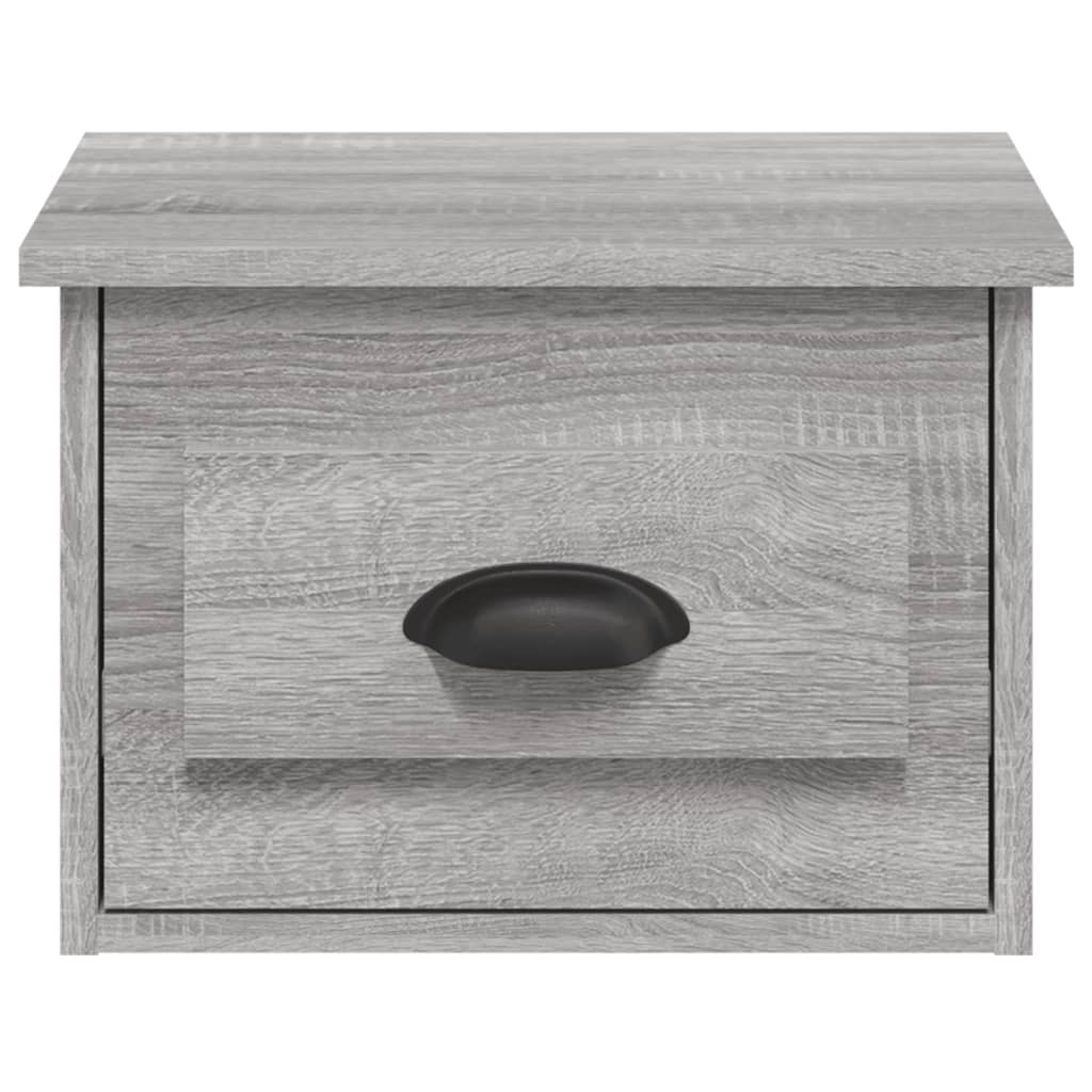 vidaXL Wand-Nachttisch Grau Sonoma 41,5x36x28 cm