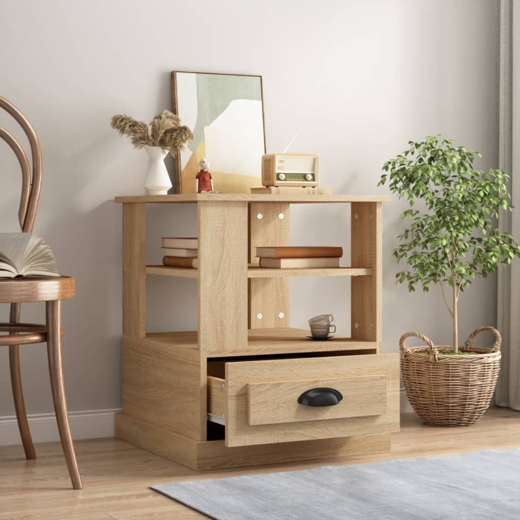 vidaXL Beistelltisch Sonoma-Eiche 50x50x60 cm Holzwerkstoff