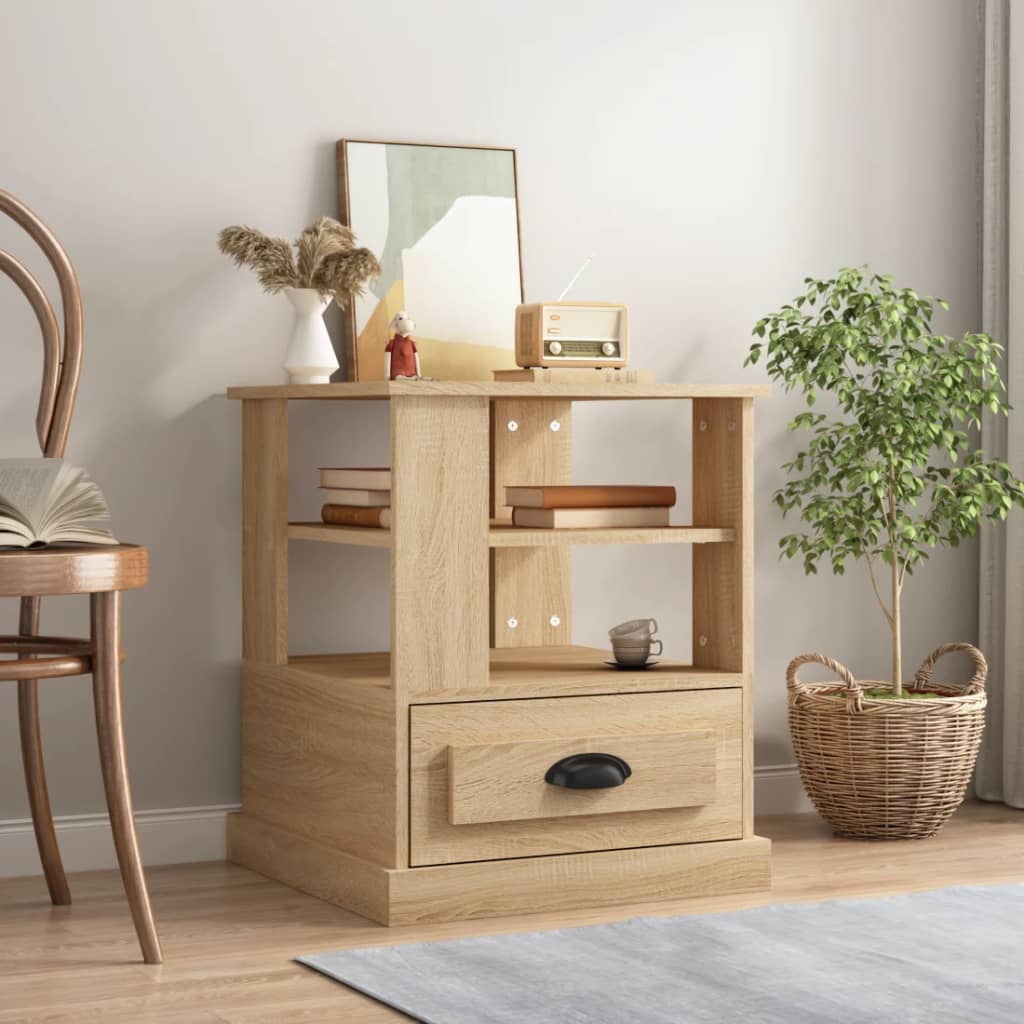 vidaXL Beistelltisch Sonoma-Eiche 50x50x60 cm Holzwerkstoff