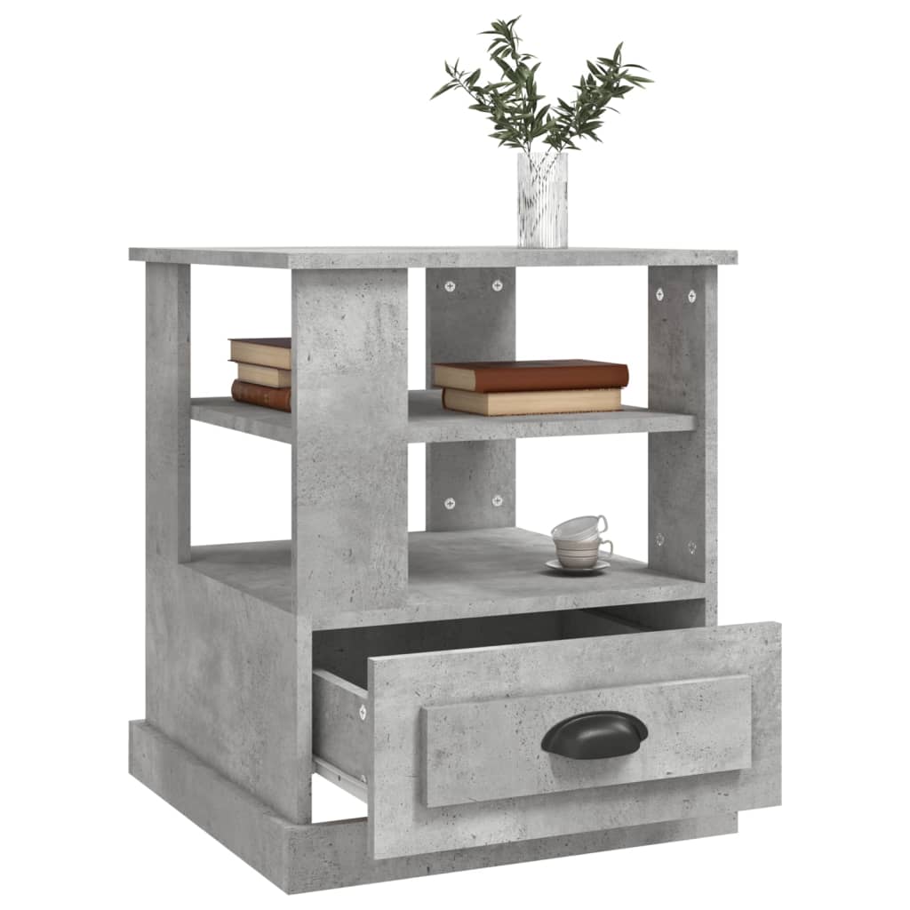 vidaXL Beistelltisch Betongrau 50x50x60 cm Holzwerkstoff