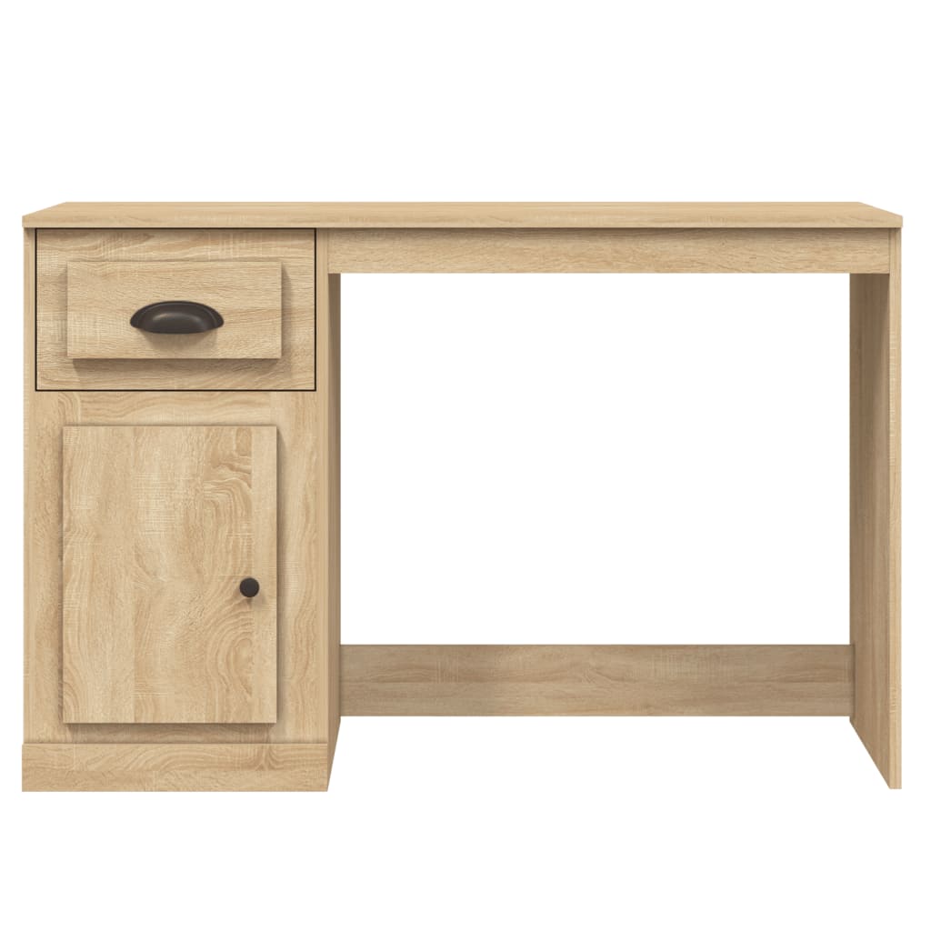 vidaXL Schreibtisch mit Schublade Sonoma-Eiche 115x50x75 cm