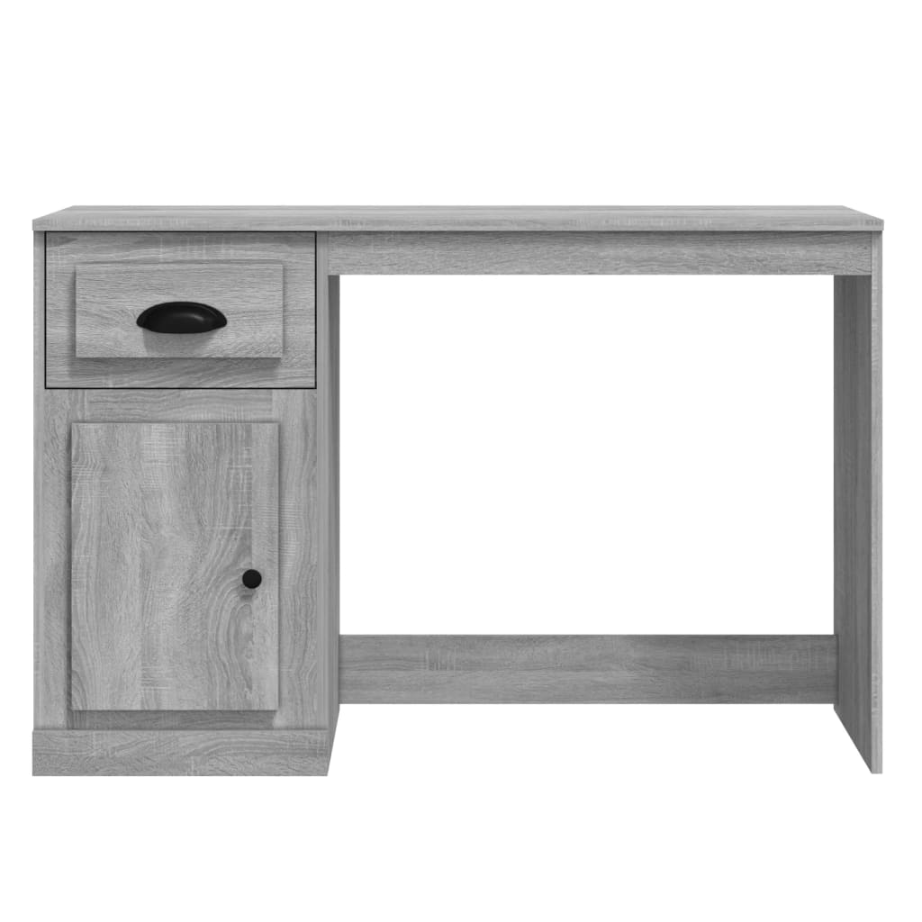 vidaXL Schreibtisch mit Schublade Grau Sonoma 115x50x75cm