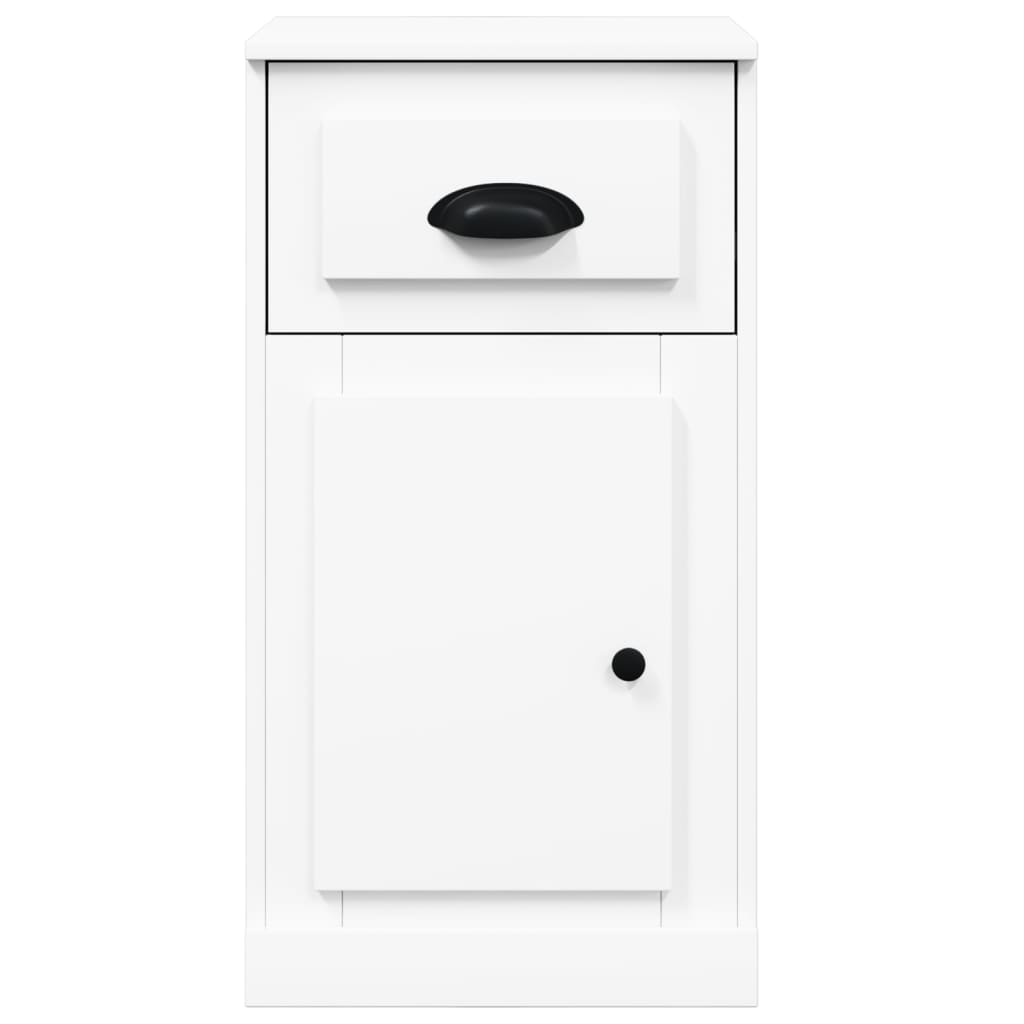 vidaXL Beistellschrank mit Schublade Weiß 40x50x75 cm Holzwerkstoff