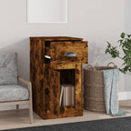 vidaXL Beistellschrank mit Schublade Räuchereiche 40x50x75 cm