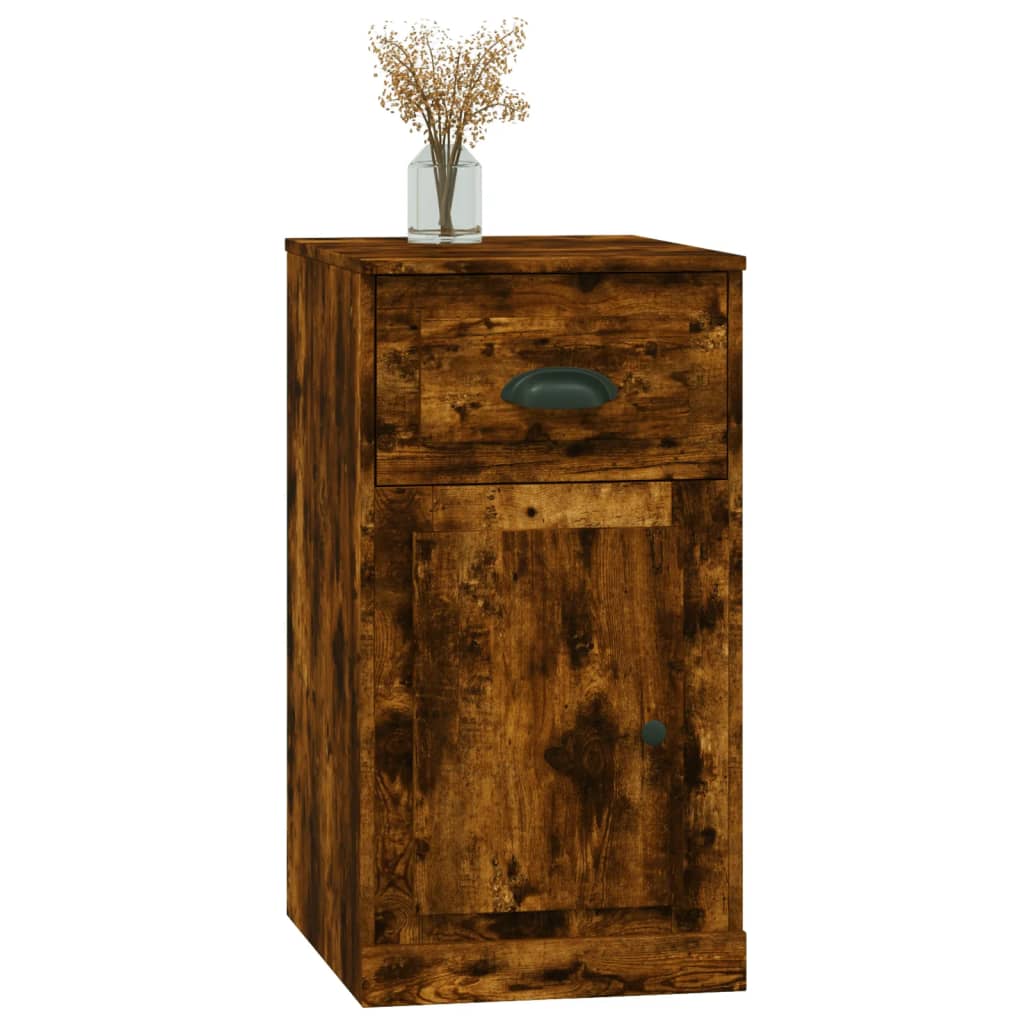 vidaXL Beistellschrank mit Schublade Räuchereiche 40x50x75 cm