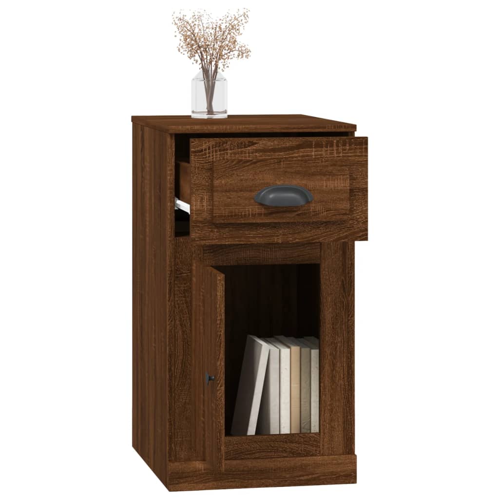 vidaXL Beistellschrank mit Schublade Braun Eichen-Optik 40x50x75 cm