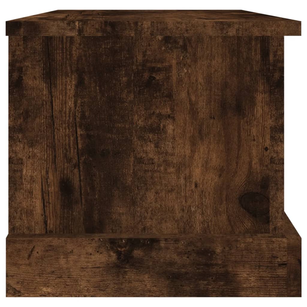 vidaXL Truhe Räuchereiche 50x30x28 cm Holzwerkstoff