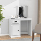 vidaXL Schminktisch mit Spiegel Weiß 90x50x132,5 cm Holzwerkstoff