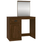 vidaXL Schminktisch mit Spiegel Braun Eichen-Optik 90x50x132,5 cm