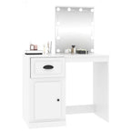 vidaXL Schminktisch mit LED Weiß 90x50x132,5 cm Holzwerkstoff