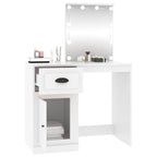vidaXL Schminktisch mit LED Weiß 90x50x132,5 cm Holzwerkstoff