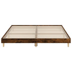 vidaXL Bettgestell ohne Matratze Räuchereiche 200x200 cm Holzwerkstoff