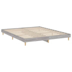 vidaXL Bettgestell Grau Sonoma 200x200 cm Holzwerkstoff