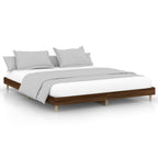 vidaXL Bettgestell ohne Matratze Braun Eichen-Optik 200x200 cm