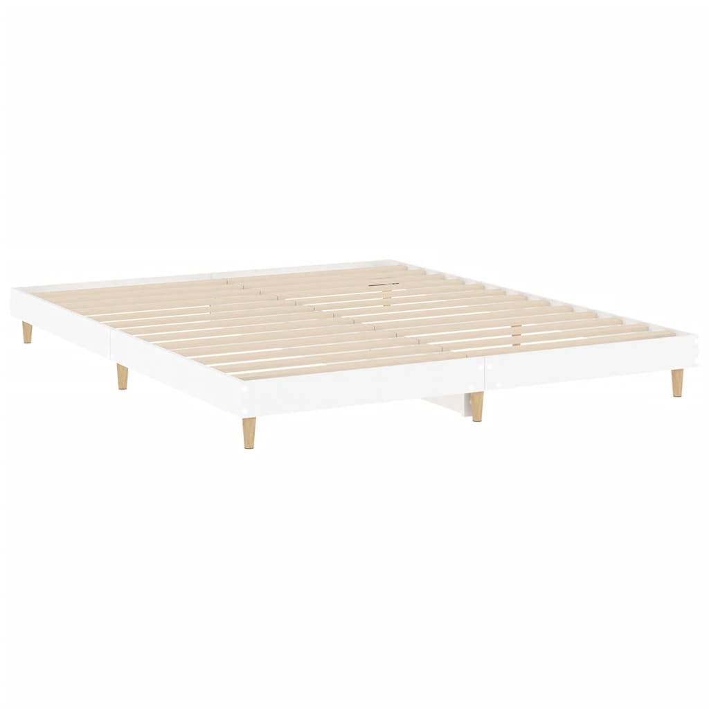 vidaXL Bettgestell ohne Matratze Weiß 180x200 cm Holzwerkstoff
