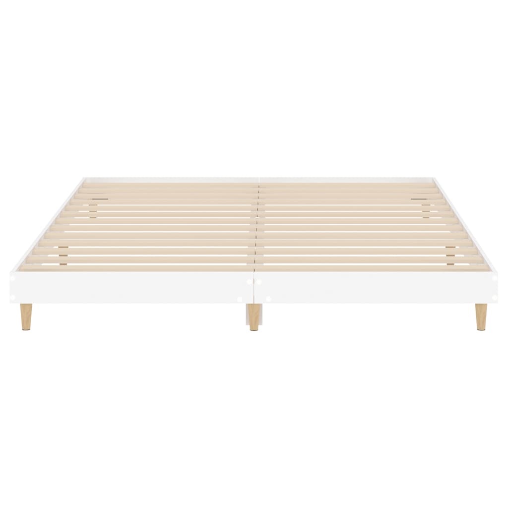 vidaXL Bettgestell ohne Matratze Weiß 180x200 cm Holzwerkstoff