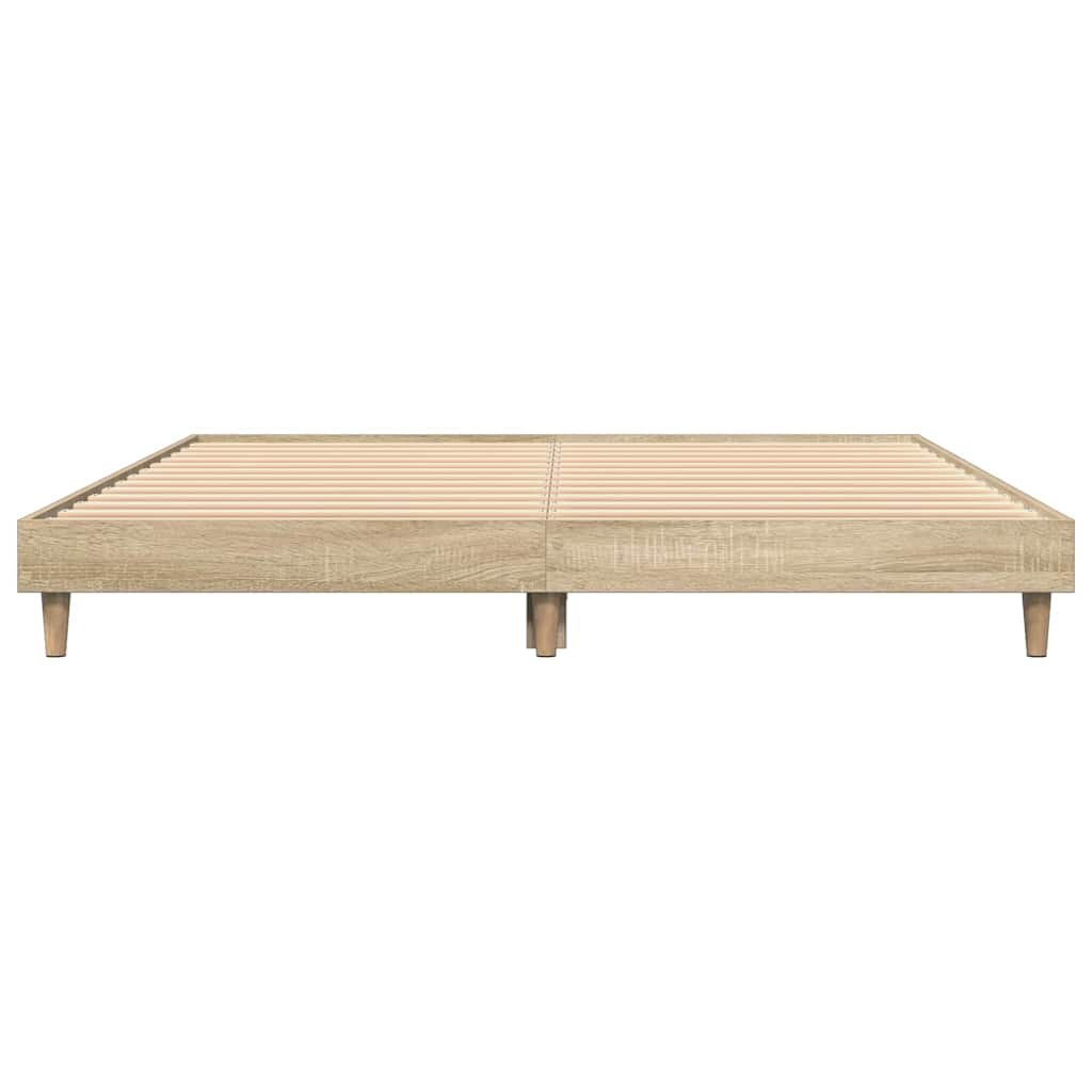vidaXL Bettgestell ohne Matratze Sonoma-Eiche 140x200 cm Holzwerkstoff