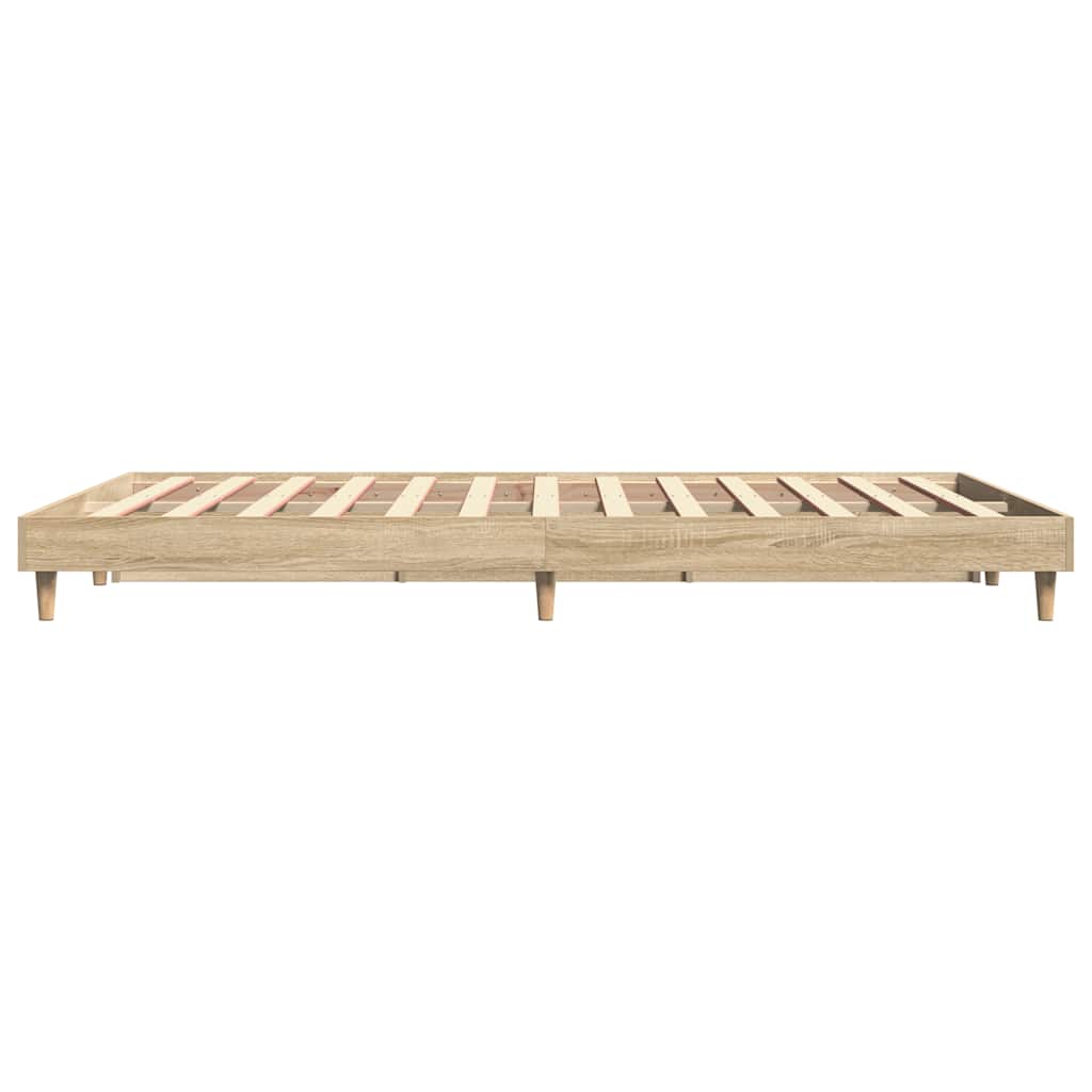 vidaXL Bettgestell ohne Matratze Sonoma-Eiche 140x200 cm Holzwerkstoff