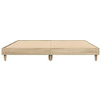 vidaXL Bettgestell Sonoma-Eiche 135x190 cm Holzwerkstoff
