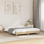 vidaXL Bettgestell Sonoma-Eiche 135x190 cm Holzwerkstoff