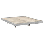 vidaXL Bettgestell Betongrau 200x200 cm Holzwerkstoff