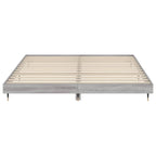 vidaXL Bettgestell ohne Matratze Grau Sonoma 160x200 cm Holzwerkstoff