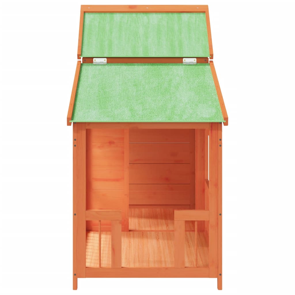 vidaXL Hundehütte Braun 143x60,5x109 cm Massivholz Kiefer