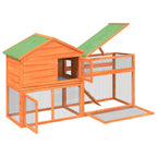 vidaXL Kaninchenstall Braun 185,5x60,5x109,5 cm Massivholz Kiefer