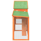 vidaXL Kaninchenstall Braun 185,5x60,5x109,5 cm Massivholz Kiefer