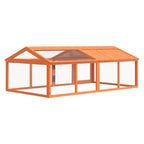 vidaXL Freilaufgehege Braun 200x112,5x74 cm Massivholz Kiefer