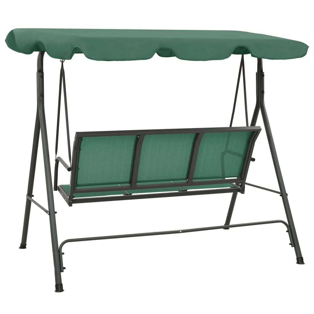 vidaXL Hollywoodschaukel Grün 170 cm Textilene und Stahl
