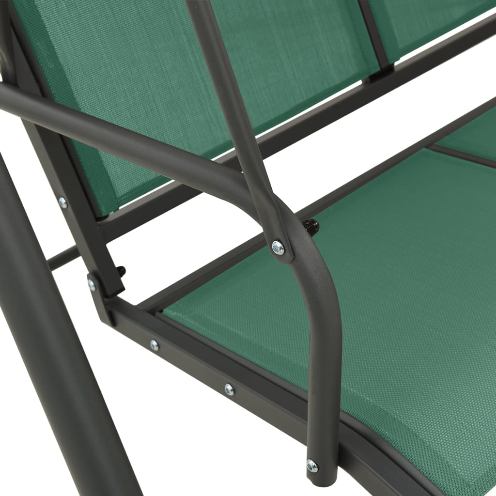 vidaXL Hollywoodschaukel Grün 170 cm Textilene und Stahl