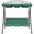 vidaXL Hollywoodschaukel mit Dach Grün 198 cm Stoff und Stahl
