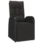 vidaXL 5-tlg. Garten-Essgruppe Schwarz Poly Rattan & Massivholz Akazie