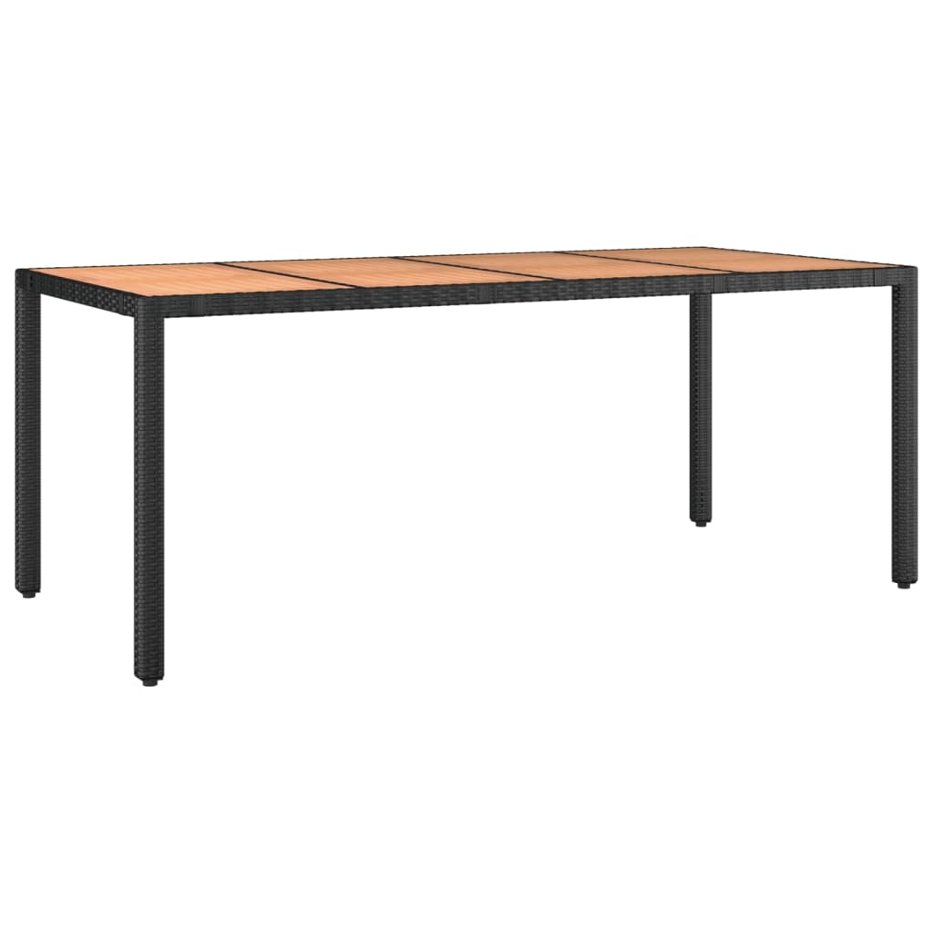 vidaXL 9-tlg. Garten-Essgruppe Schwarz Poly Rattan & Massivholz Akazie