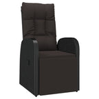vidaXL 2-tlg. Garten-Lounge-Set Schwarz Poly Rattan Massivholz Akazie