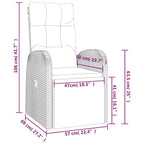 vidaXL 2-tlg. Garten-Lounge-Set Schwarz Poly Rattan Massivholz Akazie
