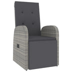 vidaXL 2-tlg. Garten-Lounge-Set Grau Poly Rattan & Massivholz Akazie