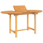 vidaXL Gartentisch Ausziehbar 110-160x80x75 cm Massivholz Teak